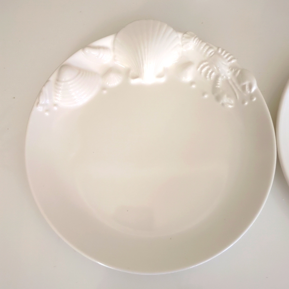 VTG 2 x Japan Lobster / Seashell / Seafood Ceramic Plates